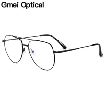 Carica l&#39;immagine nel visualizzatore di Gallery, Gmei Optical Designer Pilot Retro Full Rim Titanium Alloy Men Glasses Frame For Myopia Reading Prescription Eyeglasses M18024