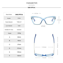 Load image into Gallery viewer, Gmei Optical Designed Transparent Women Cat Eye Glasses Frames Female Clear Myopia Prescription Spectacles Frame 2046