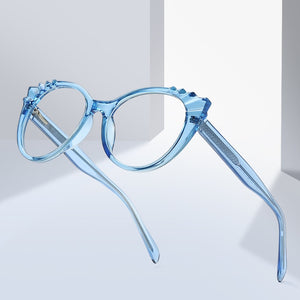 Gmei Optical Designed Transparent Women Glasses Frame Oval Female Clear Myopia Prescription Eyeglasses Frames 2037