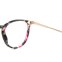 Load image into Gallery viewer, Gmei Optical Floral Round Women Glasses Frames Brand Designer Prescription Eyeglasses Optical Frame Eyewear H8039