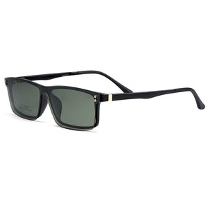 Gmei Optical Men Square Ultralight Ultem Glasses Frame Polarized Clip on Sunglasses Women Optical Eyewear S2026