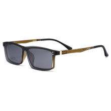 Load image into Gallery viewer, Gmei Optical Men Square Ultralight Ultem Glasses Frame Polarized Clip on Sunglasses Women Optical Eyewear S2026