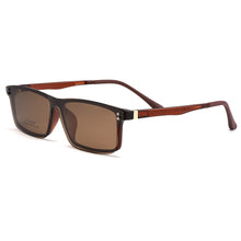 Load image into Gallery viewer, Gmei Optical Men Square Ultralight Ultem Glasses Frame Polarized Clip on Sunglasses Women Optical Eyewear S2026