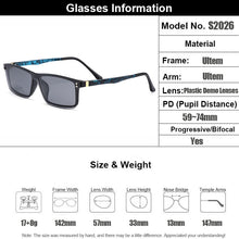 Load image into Gallery viewer, Gmei Optical Men Square Ultralight Ultem Glasses Frame Polarized Clip on Sunglasses Women Optical Eyewear S2026