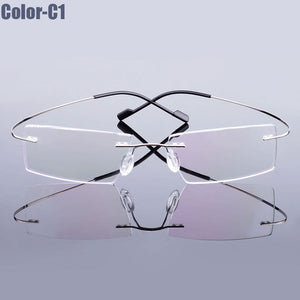Gmei Optical Rimless Glasses Frame Memory Alloy Eyeglasses Prescription Ultralight Flexible Frames 9 Colors T8089