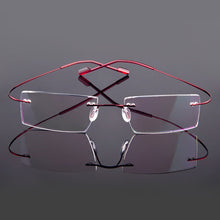 Load image into Gallery viewer, Gmei Optical  Rimless Glasses Frame Memory Alloy Eyeglasses Prescription Ultralight Flexible Frames 9 Colors T8089