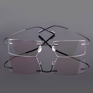 Gmei Optical  Rimless Glasses Frame Memory Alloy Eyeglasses Prescription Ultralight Flexible Frames 9 Colors T8089