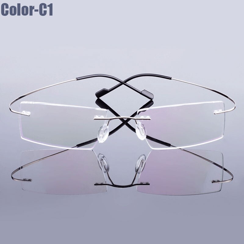 Gmei Optical  Rimless Glasses Frame Memory Alloy Eyeglasses Prescription Ultralight Flexible Frames 9 Colors T8089