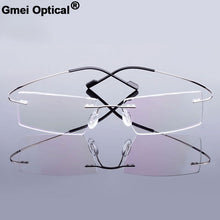 Load image into Gallery viewer, Gmei Optical Rimless Glasses Frame Memory Alloy Eyeglasses Prescription Ultralight Flexible Frames 9 Colors T8089