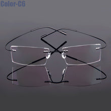 Load image into Gallery viewer, Gmei Optical Rimless Glasses Frame Memory Alloy Eyeglasses Prescription Ultralight Flexible Frames 9 Colors T8089