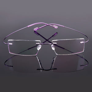 Gmei Optical Rimless Glasses Frame Memory Alloy Eyeglasses Prescription Ultralight Flexible Frames 9 Colors T8089