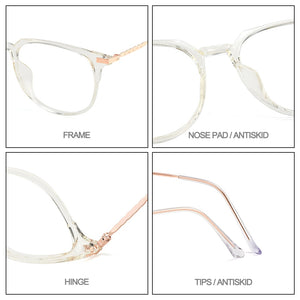 Gmei Optical  Ultralight Women Glasses Frame M98005 With TR90 Plastic Rim Titanium Alloy Legs Myopia Spectacles Frames
