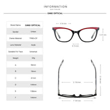 Carica l&#39;immagine nel visualizzatore di Gallery, Gmei Optical  Women Glasses Frames Square Female Transparent Clear Myopia Prescription Eyeglasses Frame Oculos 2025