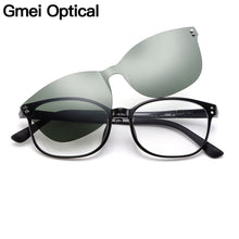 Load image into Gallery viewer, Gmei Optical Women Oval Ultem Glasses Frame Ultralight Polarized Clip on Sunglasses Optical Eyewear S2027