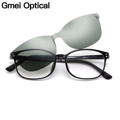 Gmei Optical Women Oval Ultem Glasses Frame Ultralight Polarized Clip on Sunglasses Optical Eyewear S2027