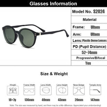 Load image into Gallery viewer, Gmei Optical Women Round Ultralight Ultem Glasses Frame Polarized Clip on Sunglasses Men Optical Eyewear S2024