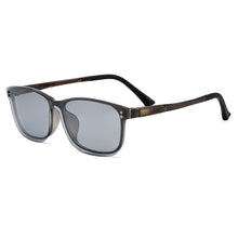 Load image into Gallery viewer, Gmei Optical Women Square Ultralight Ultem Glasses Frame With Polarized Clip on Sunshades Optical Eyewear S2028