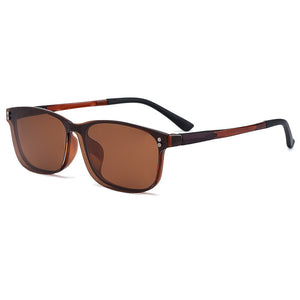 Gmei Optical Women Square Ultralight Ultem Glasses Frame With Polarized Clip on Sunshades Optical Eyewear S2028