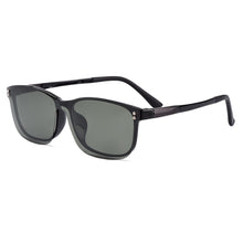 Load image into Gallery viewer, Gmei Optical Women Square Ultralight Ultem Glasses Frame With Polarized Clip on Sunshades Optical Eyewear S2028