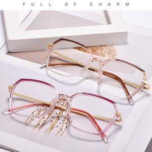 Gmei Optical Donna Occhiali ultraleggeri trasparenti con montatura per occhiali quadrati in plastica 