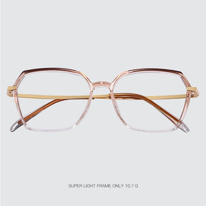 Gmei Optical Donna Occhiali ultraleggeri trasparenti con montatura per occhiali quadrati in plastica 