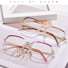 Carica l&#39;immagine nel visualizzatore di Gallery, Gmei Optical Women Ultralight Transparent Glasses Frame Square Plastic Spectacles Eyewear