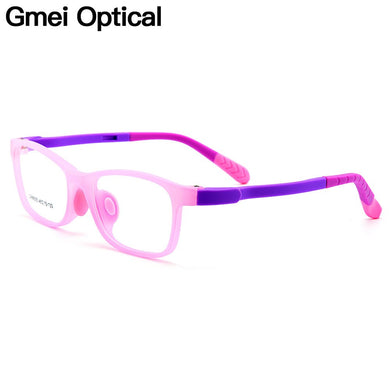 Gmei Optical Healthy Ultra-light Flexible Silica Gel Comfortable Safe Full Rim Kids Eyeglass Frames Children's Glasses CX68005