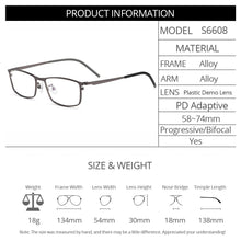 Load image into Gallery viewer, Gmei Optical Men Business Titanium Alloy Square Glasses Frame For Male&#39;s Prescription Spectacles Eyeglasses Frames S6608