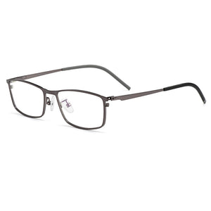 Gmei Optical Men Business Titanium Alloy Square Glasses Frame For Male's Prescription Spectacles Eyeglasses Frames S6608