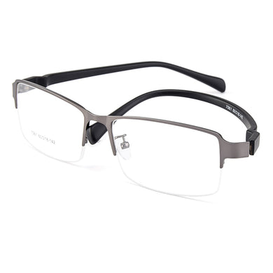 Gmei Optical Men Large Size Titanium Alloy Glasses Frame For Male Eyewear Flexible Legs IP Electroplating Alloy Spectacles Y7061