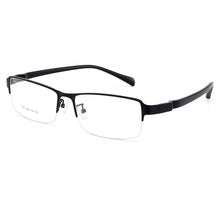 Carica l&#39;immagine nel visualizzatore di Gallery, Gmei Optical Men Large Size Titanium Alloy Glasses Frame For Male Eyewear Flexible Legs IP Electroplating Alloy Spectacles Y7061