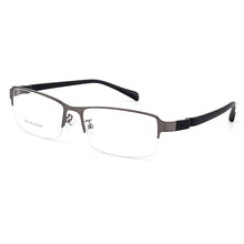 Carica l&#39;immagine nel visualizzatore di Gallery, Gmei Optical Men Large Size Titanium Alloy Glasses Frame For Male Eyewear Flexible Legs IP Electroplating Alloy Spectacles Y7061