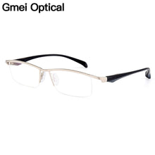 Load image into Gallery viewer, Gmei Optical Men Large Size Titanium Alloy Glasses Frames for Men Eyewear Flexible Legs IP Electroplating Alloy Spectacles Y8011