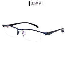 Load image into Gallery viewer, Gmei Optical Men Large Size Titanium Alloy Glasses Frames for Men Eyewear Flexible Legs IP Electroplating Alloy Spectacles Y8011