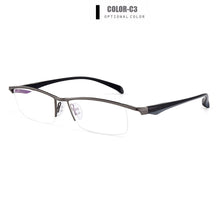 Load image into Gallery viewer, Gmei Optical Men Large Size Titanium Alloy Glasses Frames for Men Eyewear Flexible Legs IP Electroplating Alloy Spectacles Y8011
