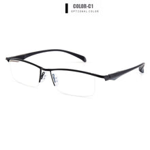 Load image into Gallery viewer, Gmei Optical Men Large Size Titanium Alloy Glasses Frames for Men Eyewear Flexible Legs IP Electroplating Alloy Spectacles Y8011