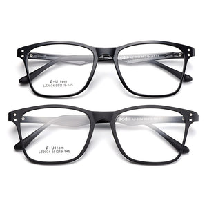 Gmei Optical Men Large Square Ultralight Ultem Glasses Frame Polarized Clip on Sunglasses Women Optical Eyewear S2034