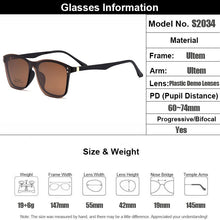 Load image into Gallery viewer, Gmei Optical Men Large Square Ultralight Ultem Glasses Frame Polarized Clip on Sunglasses Women Optical Eyewear S2034