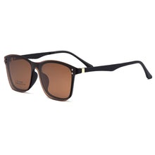 Load image into Gallery viewer, Gmei Optical Men Large Square Ultralight Ultem Glasses Frame Polarized Clip on Sunglasses Women Optical Eyewear S2034