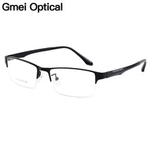 Load image into Gallery viewer, Gmei Optical Men Semi-Rimless Titanium Alloy Glasses Frames for Men Eyewears Flexible Legs IP Electroplating Spectacles Y7047