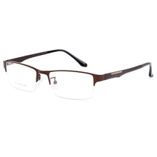 Load image into Gallery viewer, Gmei Optical Men Semi-Rimless Titanium Alloy Glasses Frames for Men Eyewears Flexible Legs IP Electroplating Spectacles Y7047