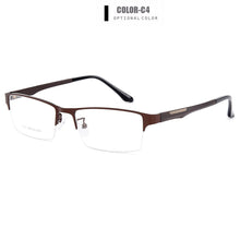 Load image into Gallery viewer, Gmei Optical Men Semi-Rimless Titanium Alloy Glasses Frames for Men Eyewears Flexible Legs IP Electroplating Spectacles Y7047
