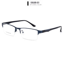 Load image into Gallery viewer, Gmei Optical Men Semi-Rimless Titanium Alloy Glasses Frames for Men Eyewears Flexible Legs IP Electroplating Spectacles Y7047