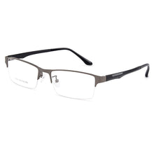 Load image into Gallery viewer, Gmei Optical Men Semi-Rimless Titanium Alloy Glasses Frames for Men Eyewears Flexible Legs IP Electroplating Spectacles Y7047