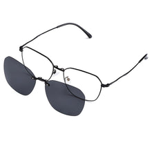 Load image into Gallery viewer, Gmei Optical Men Square Titanium Alloy Glasses Frame Ultralight Polarized Clip on Sunglasses Women Optical Eyewear S9334