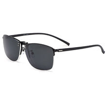 Load image into Gallery viewer, Gmei Optical Men Square Ultralight Titanium Alloy Semi-Rimless Glasses Frame Polarized Clip on Sunglasses S9341