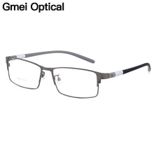 Carica l&#39;immagine nel visualizzatore di Gallery, Gmei Optical Men Titanium Alloy Eyeglasses Frame for Men Eyewear Flexible Temples Legs IP Electroplating Alloy Spectacles Y028
