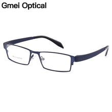 Carica l&#39;immagine nel visualizzatore di Gallery, Gmei Optical Men Titanium Alloy Eyeglasses Frame for Men Eyewear Flexible Temples Legs IP Electroplating Alloy Spectacles Y812