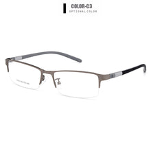 Load image into Gallery viewer, Gmei Optical Men Titanium Alloy Eyeglasses Frame for Men Eyewear Flexible Temples Legs IP Electroplating Alloy Spectacles Y2442