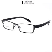 Carica l&#39;immagine nel visualizzatore di Gallery, Gmei Optical Men Titanium Alloy Eyeglasses Frame for Men Eyewear Flexible Temples Legs IP Electroplating Alloy Spectacles Y812